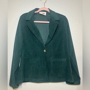 Savanna Jane Corduroy Green Blazer Jacket Women’s Size Medium